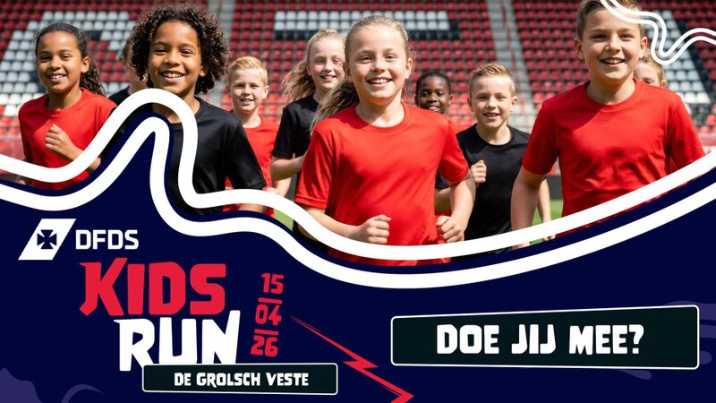 We doen mee aan Grote Kidsrun bij de Grolsch Veste