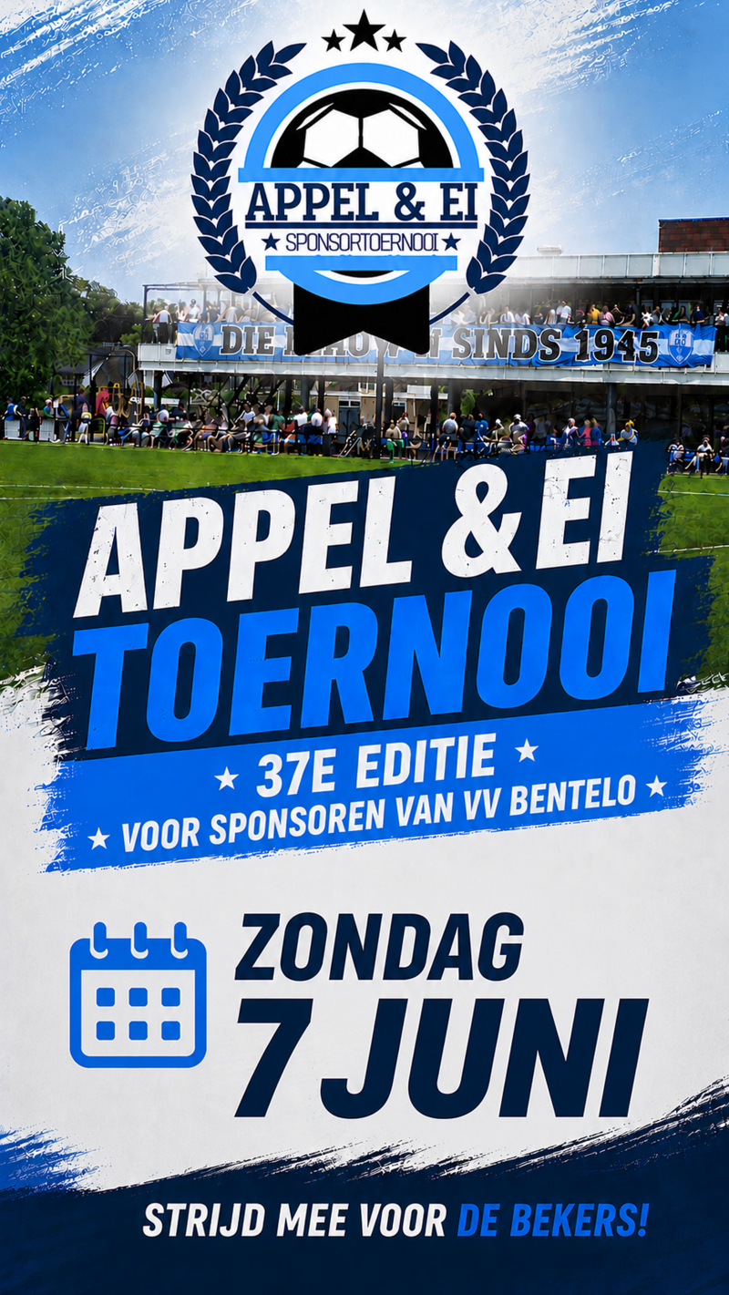 Appel & Ei Toernooi – zondag 7 juni!