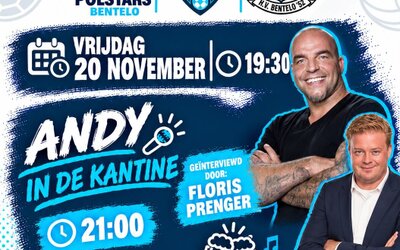 Jaarvergadering & Andy in de Kantine