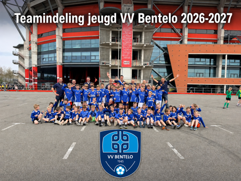 Indeling jeugdteams seizoen 2026-2027