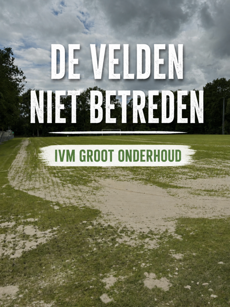Grasvelden gesloten
