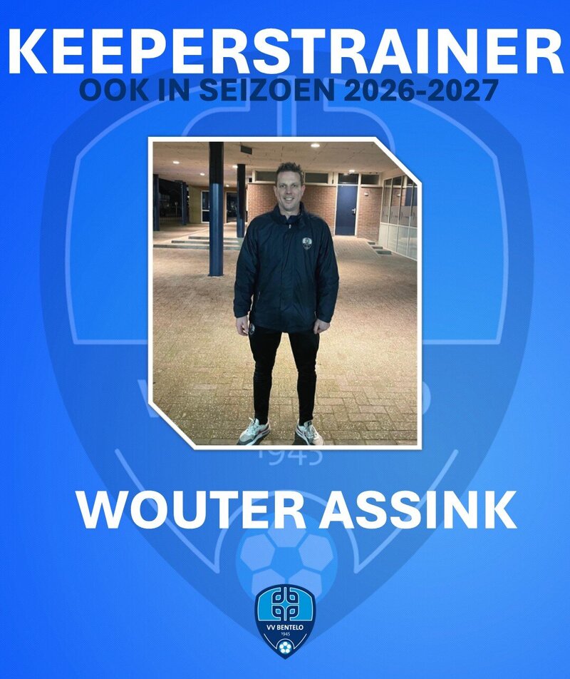 Keeperstrainer Wouter Assink verlengt bij VV Bentelo